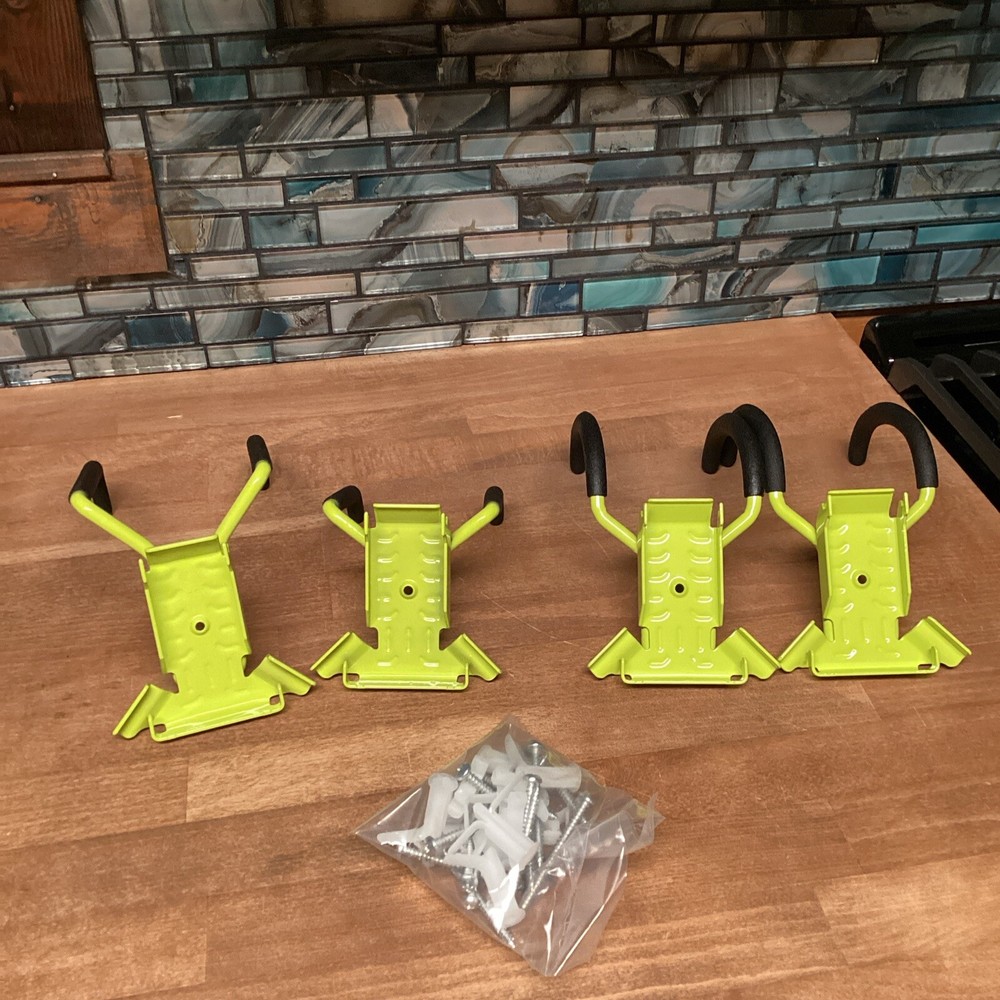 New Ryobi Link 4 Piece Set Hook Drill Wall Mount Storage Rack Tool - System Hang