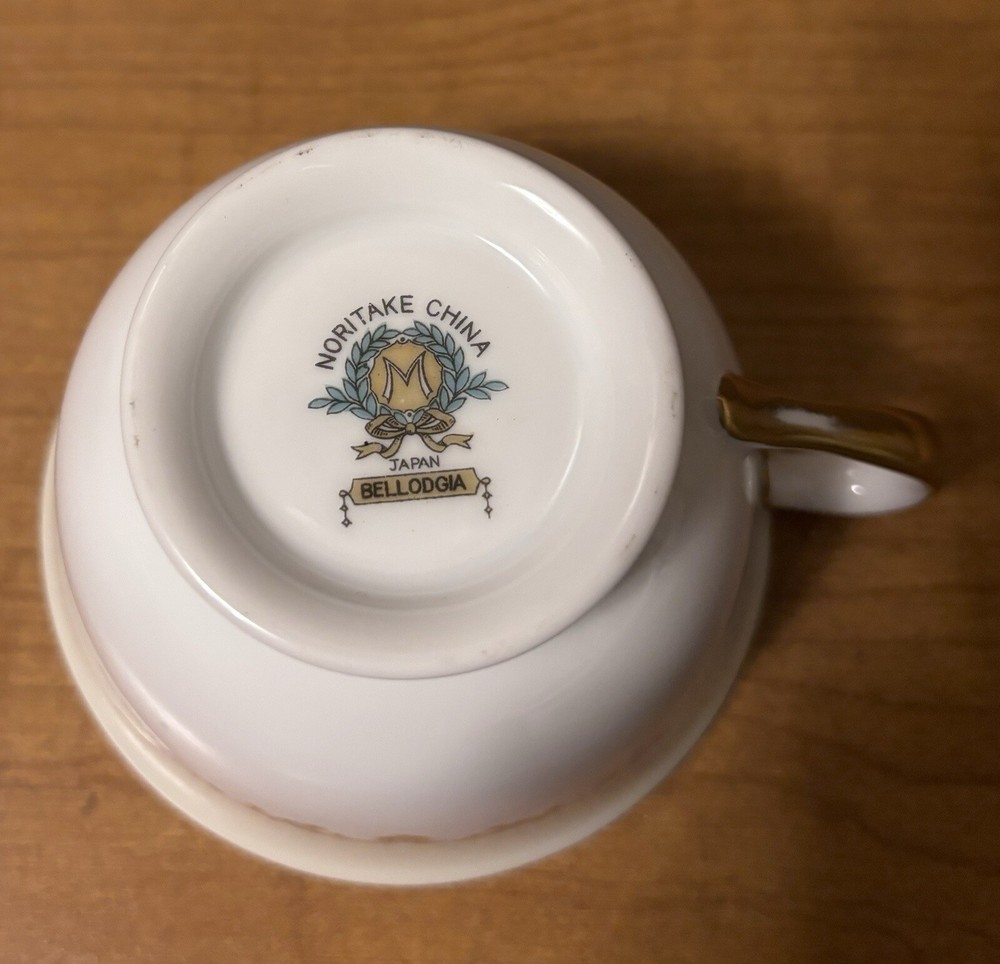 Noritake “Bellodgia” Pattern Tureen with Lid and Creamer, Tea Cup
