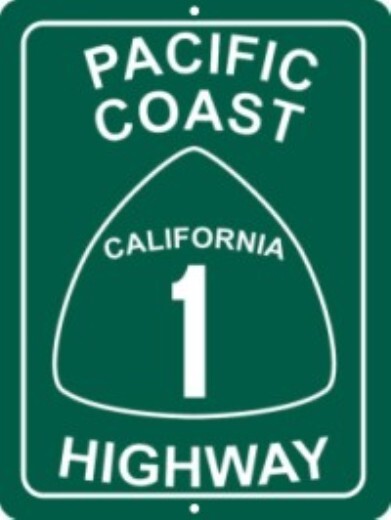 CALIFORNIA 1 PACIFIC COAST HIGHWAY SIGN 9X12 METAL NEW