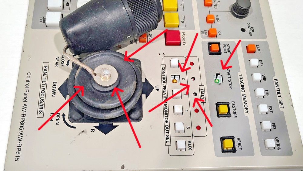 Panasonic Multi-Function Control Panel AW-RP605/AW-RP615 Pan/Tilt/Zoom Untested
