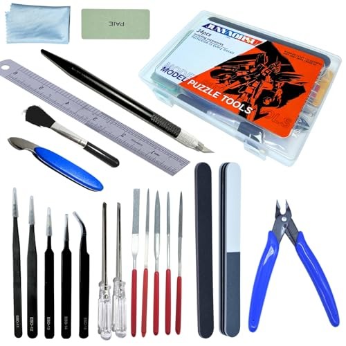 Gundam Model Tools Kit, 34pcs Hobby Tool Set, Pliers, Separator, Files,