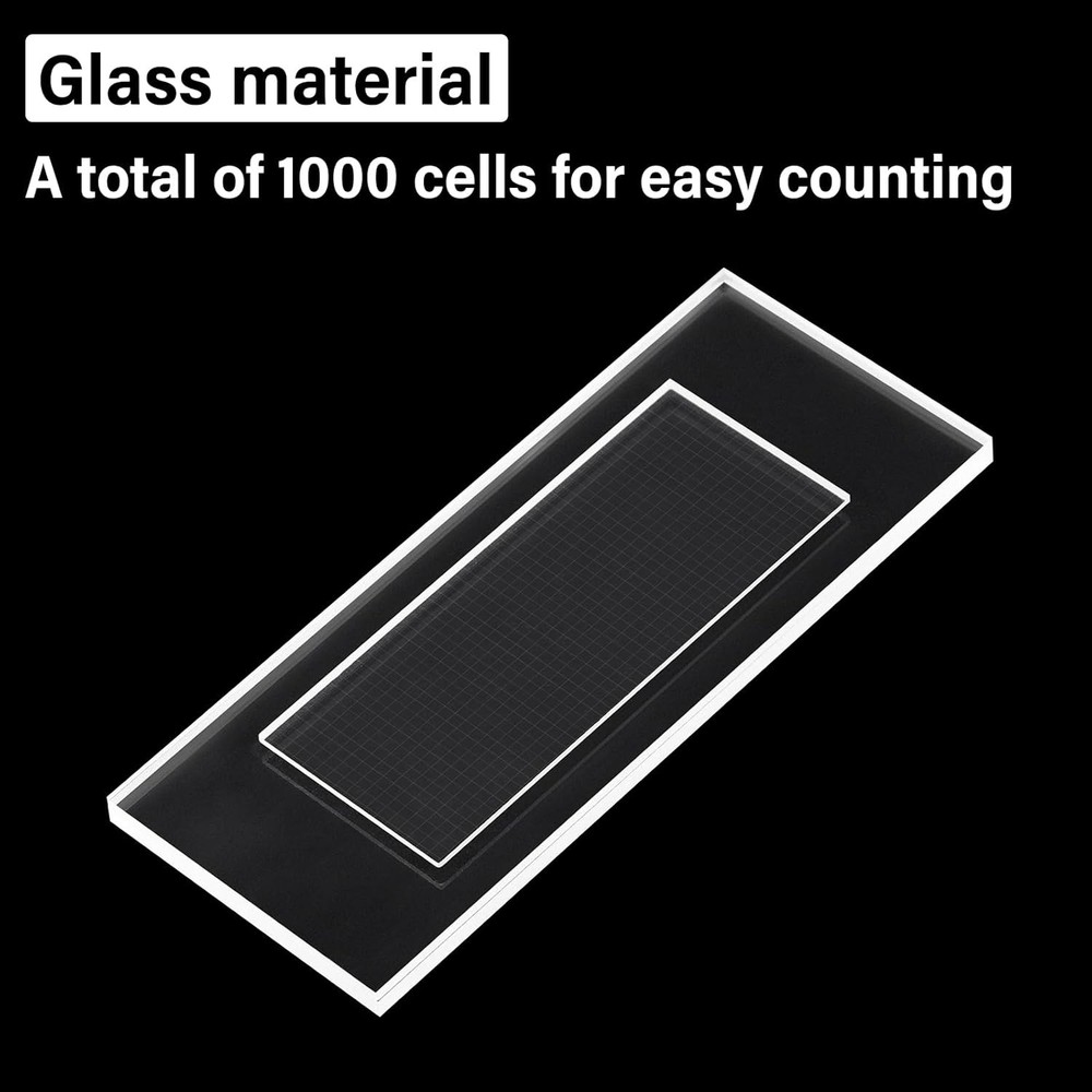 Glass Plankton Counting Cell Case Single Gridded Sedgewick-Rafter Counting Cell