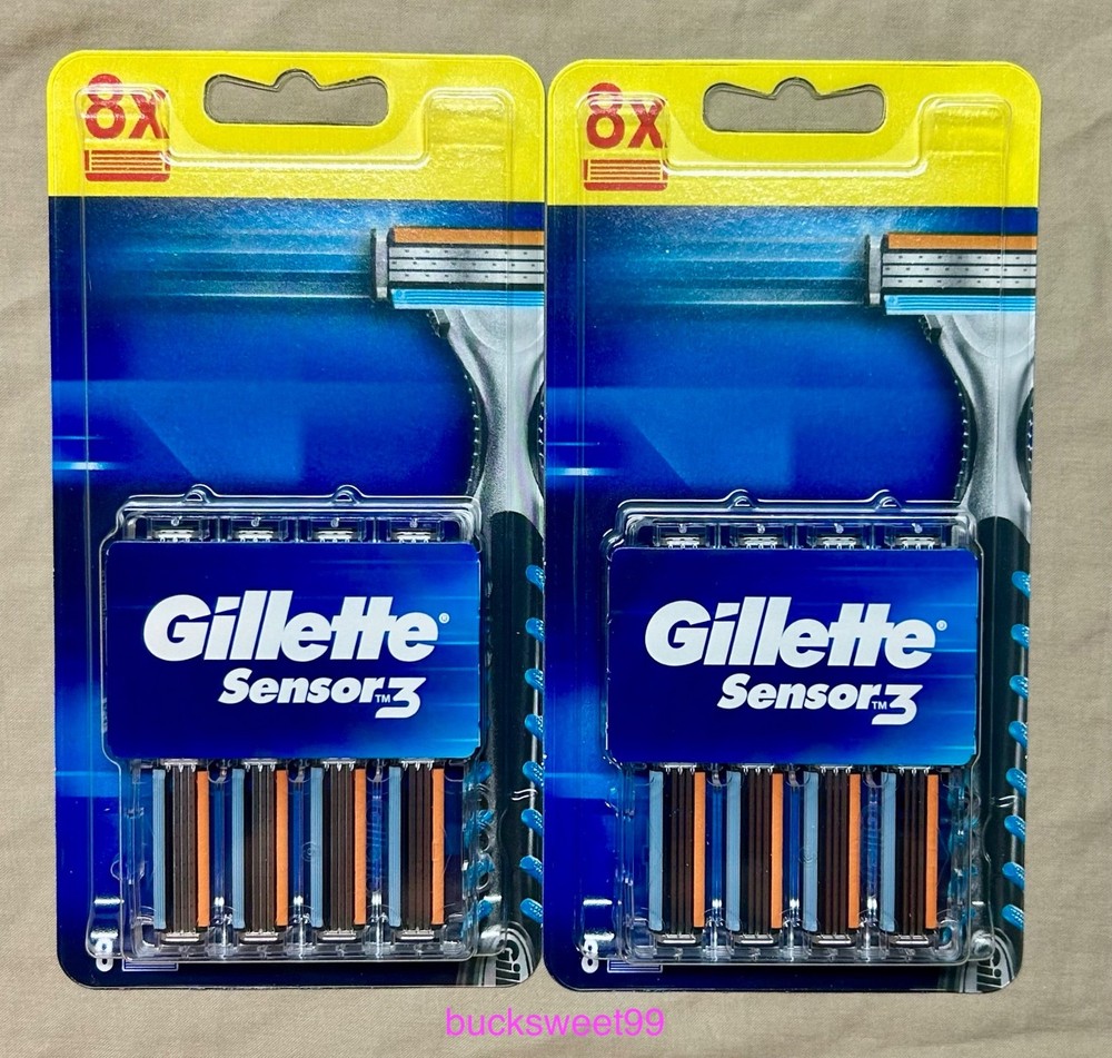 Gillette Sensor 3 Refill Razor Blade Cartridges - 16 Count TOTAL