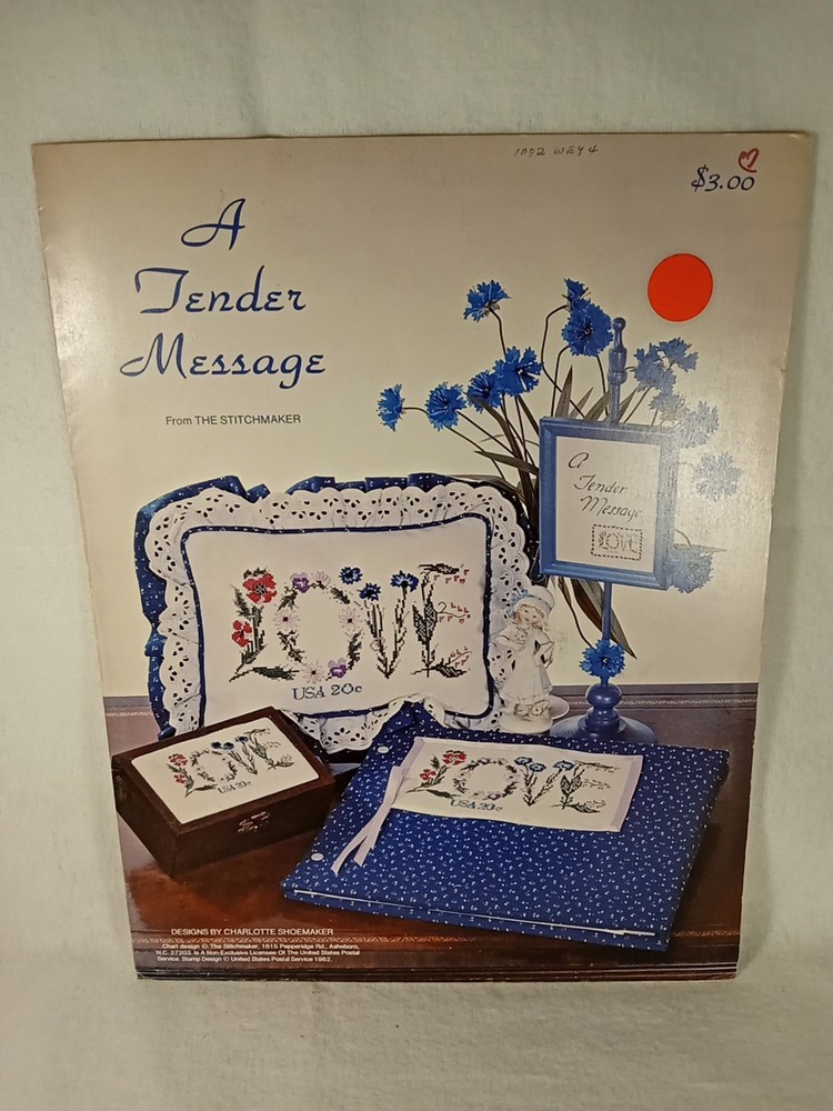 A Tender Message Pre-owned Cross Stitch Charlotte Shoemaker 1982