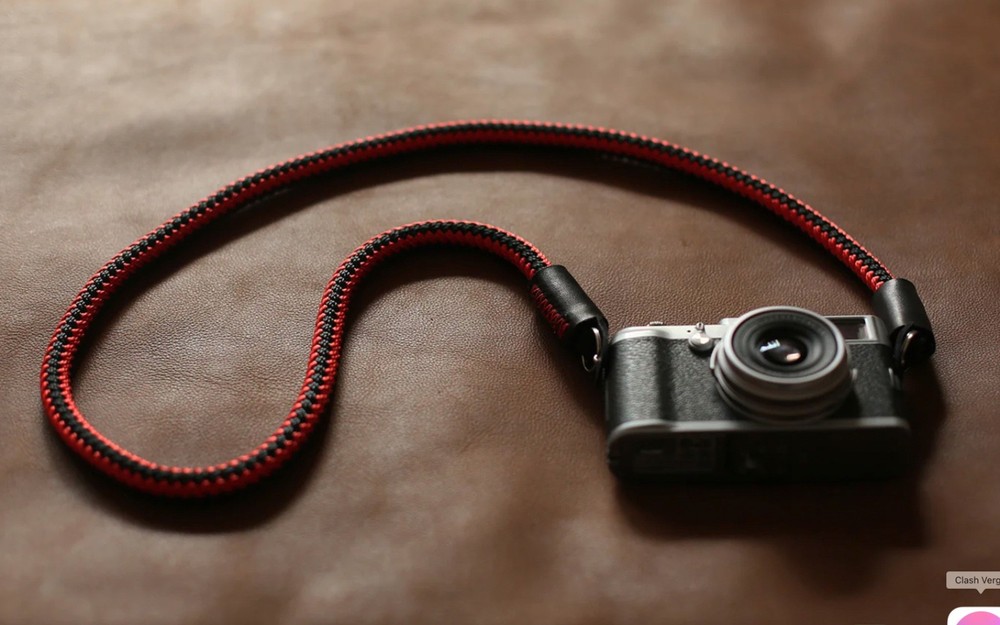 Windmup 12 mm Rope Camera Strap — Red/Black