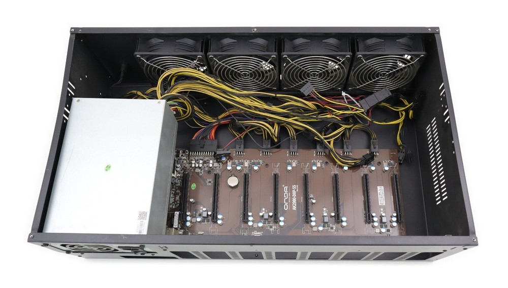 ONDA Crypto Mining Rig 1850W MB CPU RAM 8 GPU slots AK2980-D8P-55