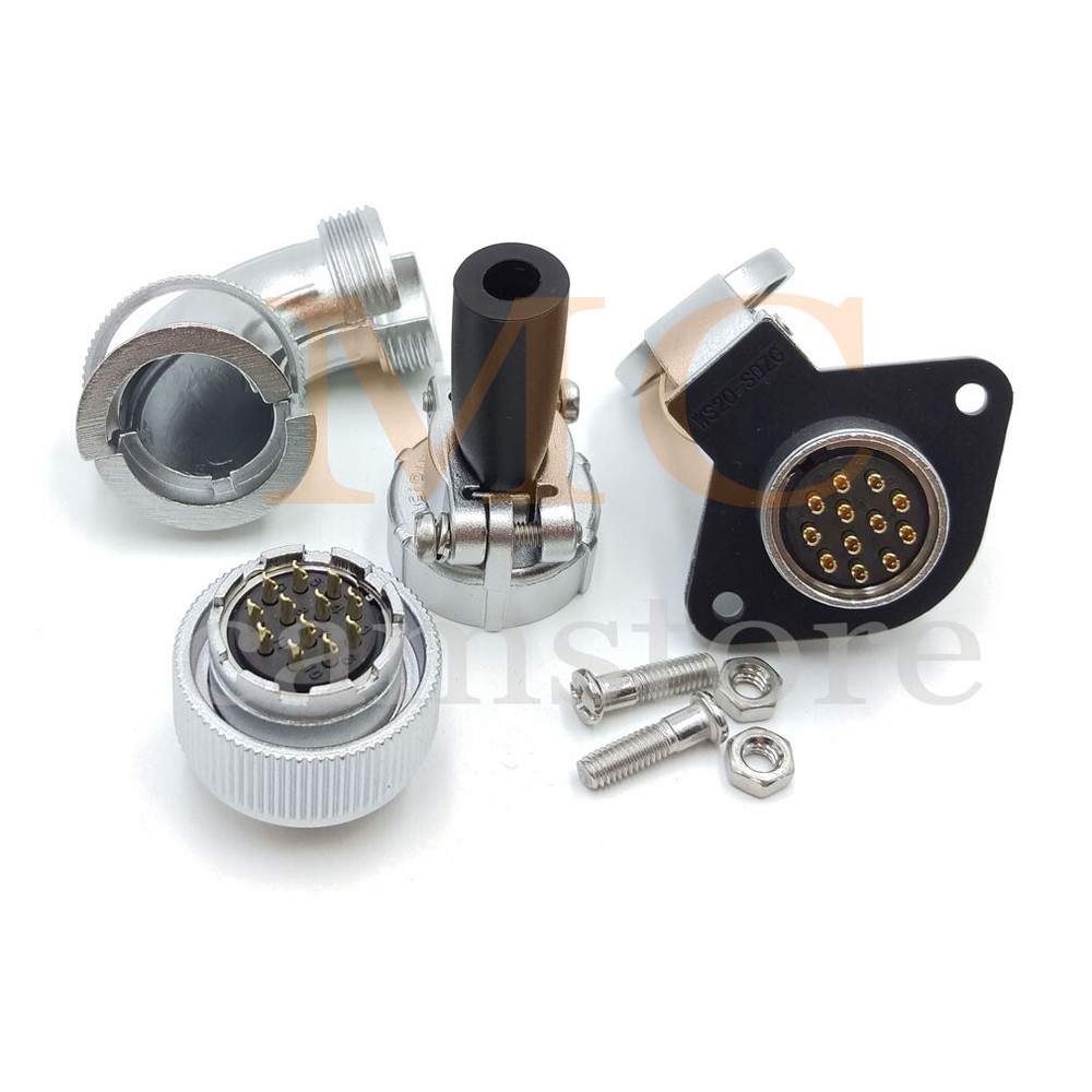 WEIPU WS20 IP44 12Pin Aviation Plug Socket,Waterproof Electrical Wire Connector