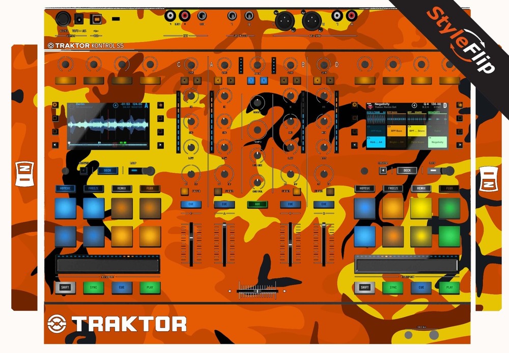 Native Instruments TK S5 Skin | Orange Camo | Protective Decal | StyleFlip Skins
