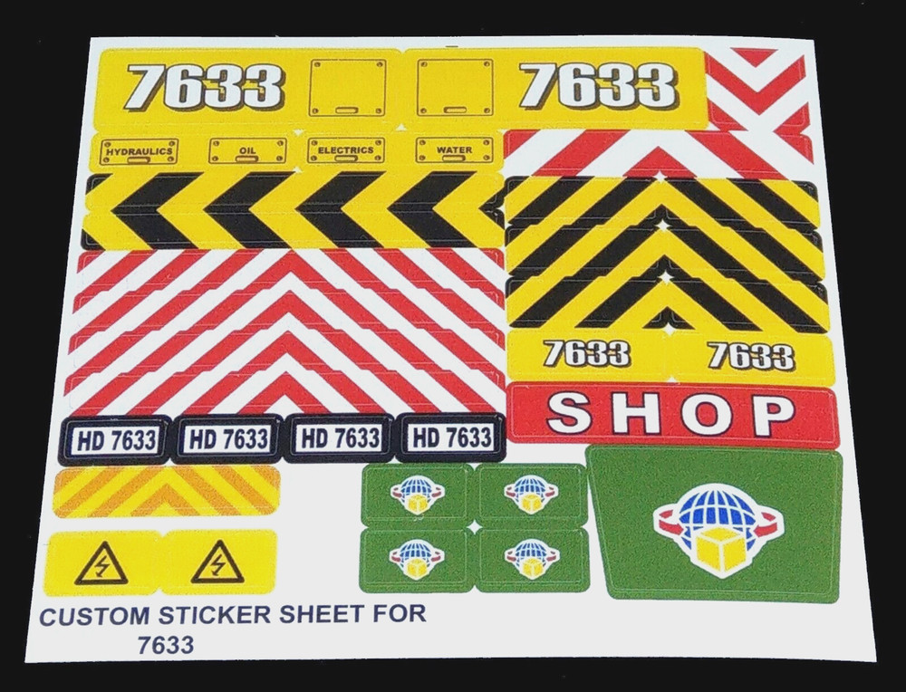 Custom Sticker for 7633 Replacement Sticker for 7633