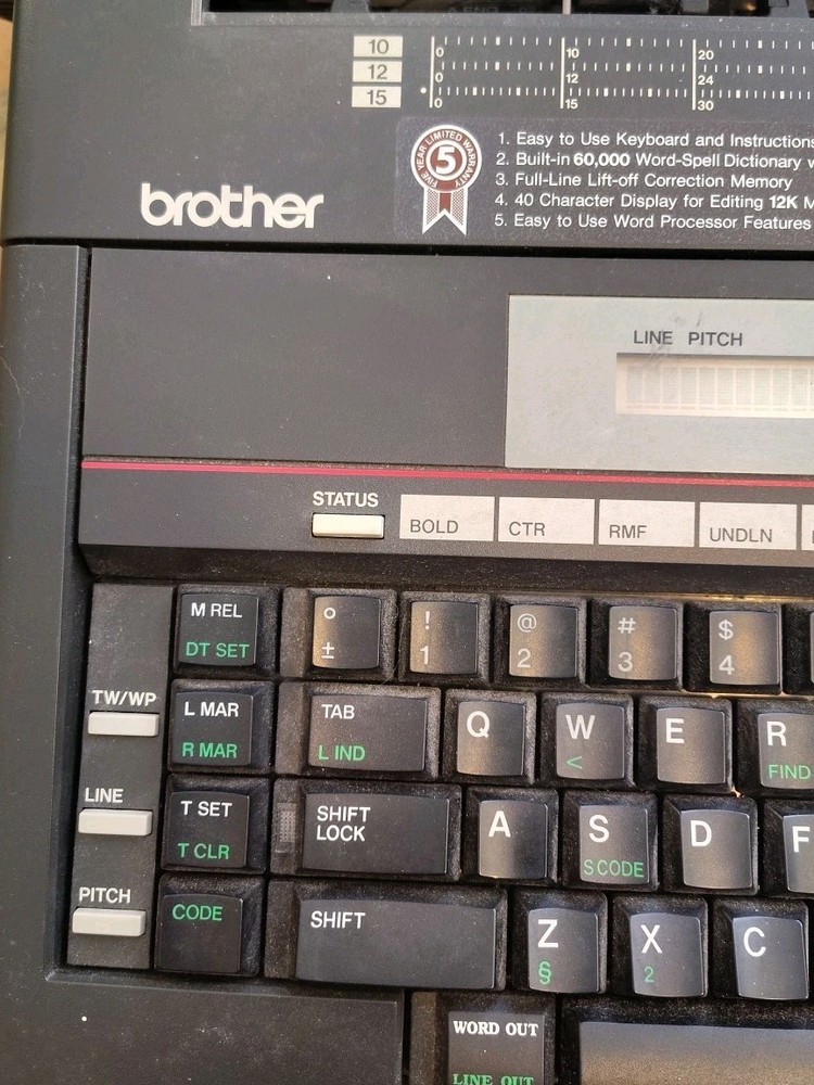 Brother AX-26 Electronic Typewriter Word-Spell Processing Tested & Working