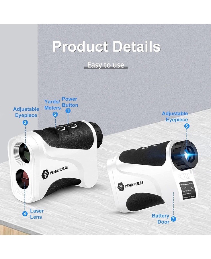 PEAK PULSE LE-600G RANGEFINDER GOLF RANGE FINDER , WHITE