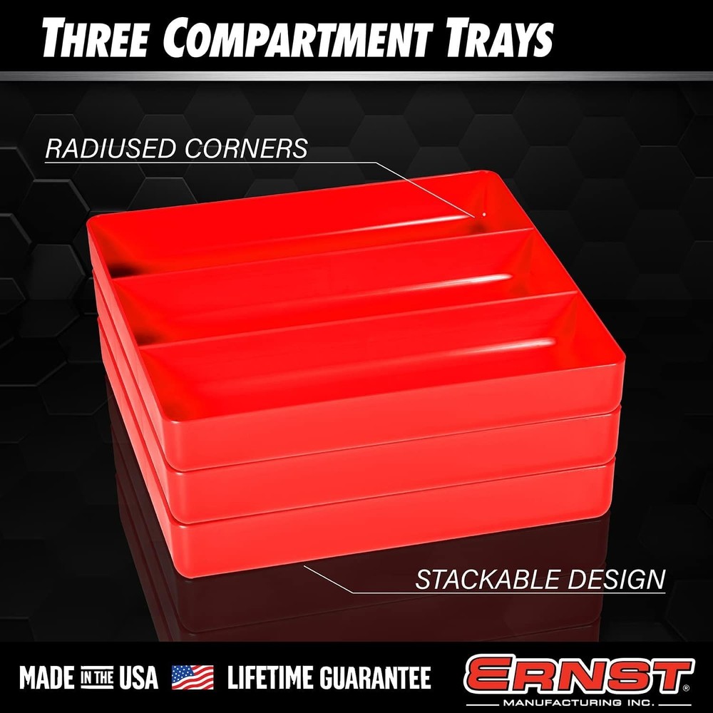 Efficient Organizer Tray with 3 Compartments - Perfect for Crafting & Repairs