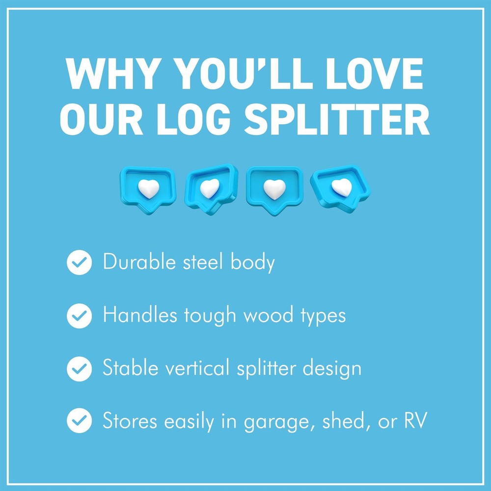 𝗖𝗔𝗦𝗧 𝗜𝗥𝗢𝗡 𝗪𝗢𝗢𝗗 𝗦𝗣𝗟𝗜𝗧𝗧𝗘𝗥 Log & Kindling Splitter