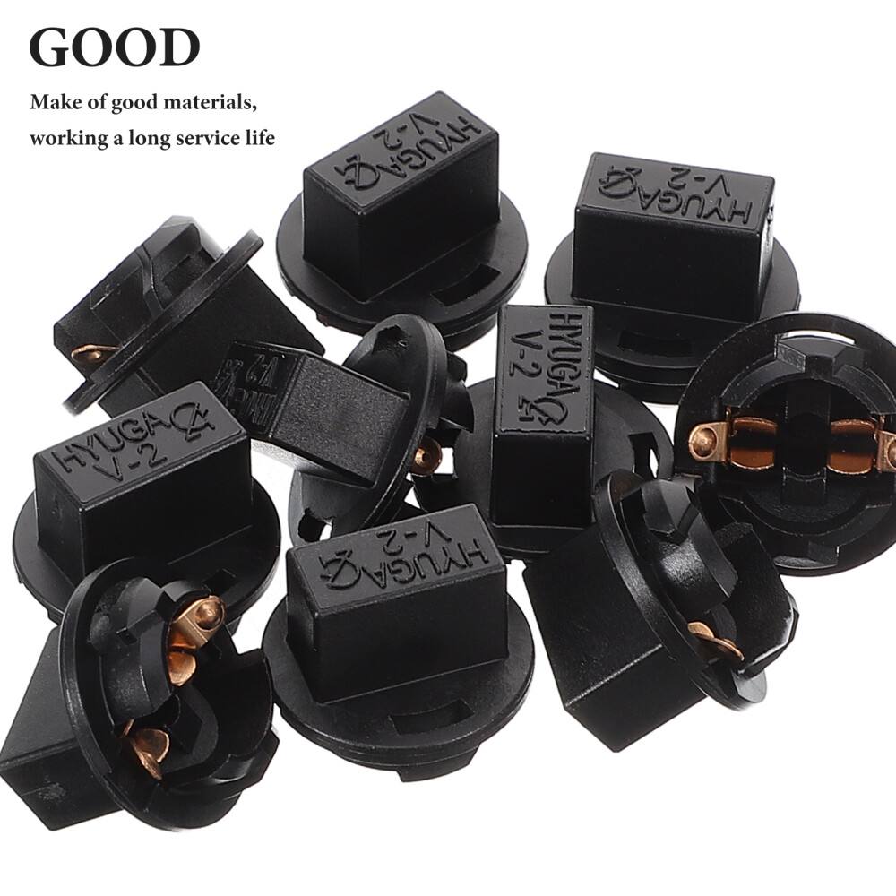 10Pcs Twists Lock Supply T10 168 Base Dash Light Bulb Socket Instrument Panel