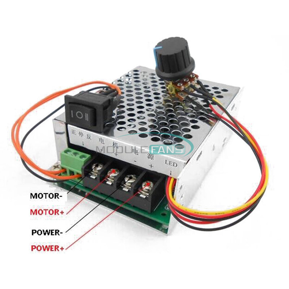 DC 10-50V 40A PWM Motor Speed Control Controller CW CCW Reversible Pulse Driver