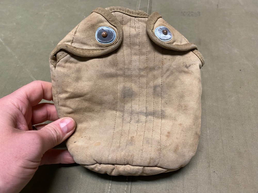 ORIGINAL WWII US ARMY M1942 CANTEEN COVER-OD#3, DATED:1942