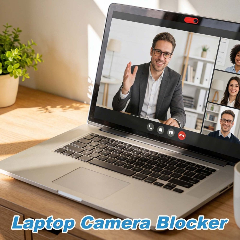 12Pcs 1.1" x 0.43" Computer Camera Cover Slide Thin Camera Blocker, Black