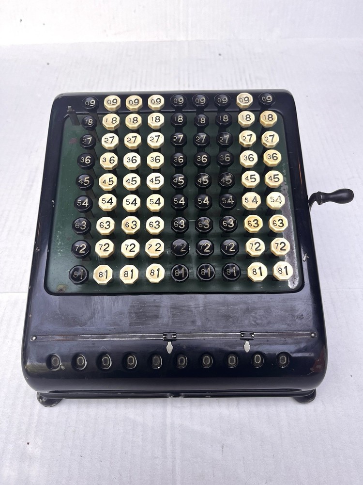 Vintage Burroughs Calculator Adding Machine 5 10 Column Row Key Driven 1915 BH