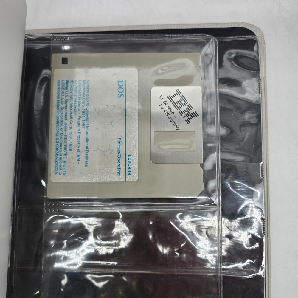 IBM PC AT DOS 3.0 BASIC Manual Set Disk Software Hardware Ref Library Binder Lot
