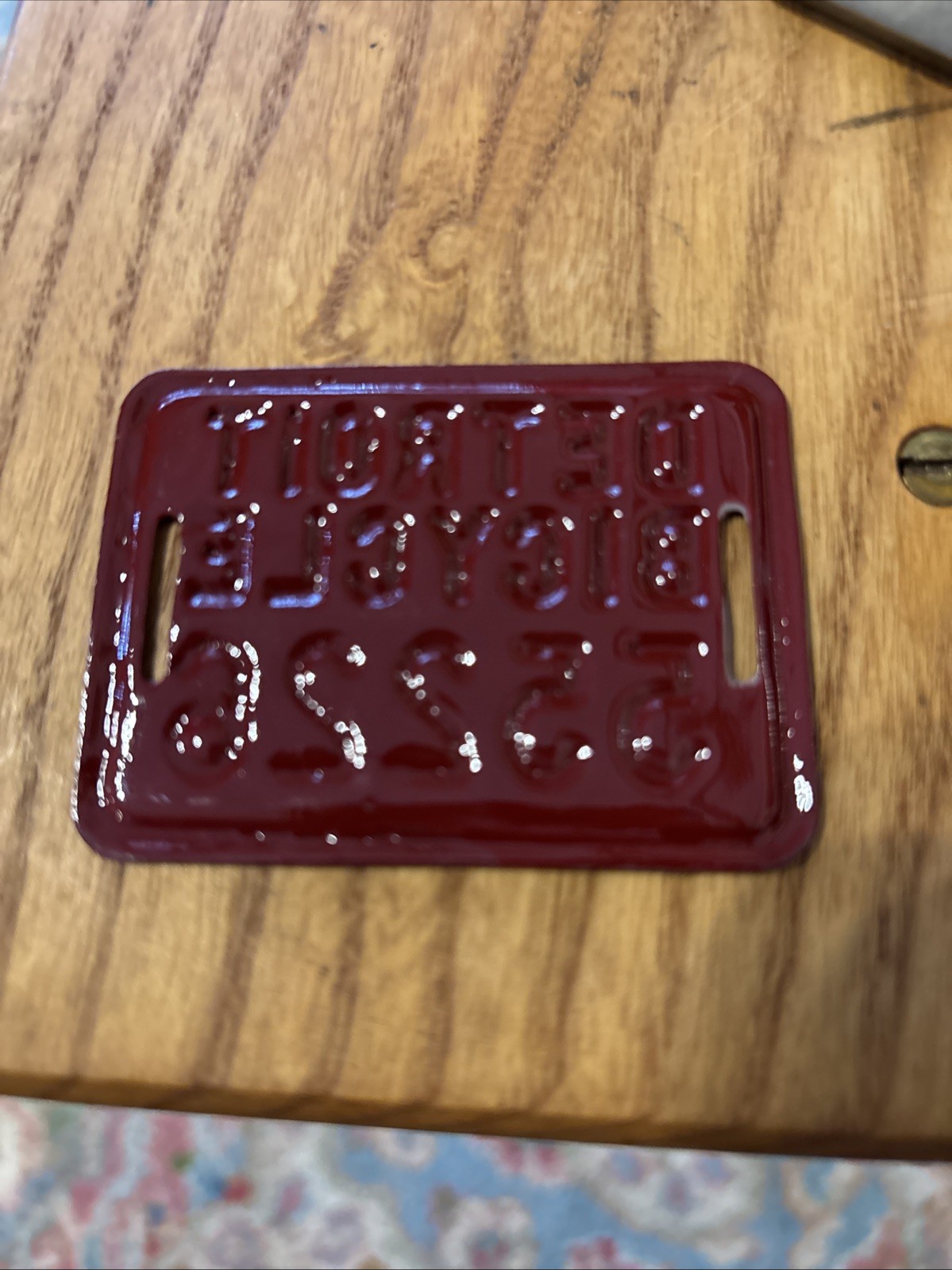 Vintage Detroit Bicycle License Plate 1960s Eater New Or Restored