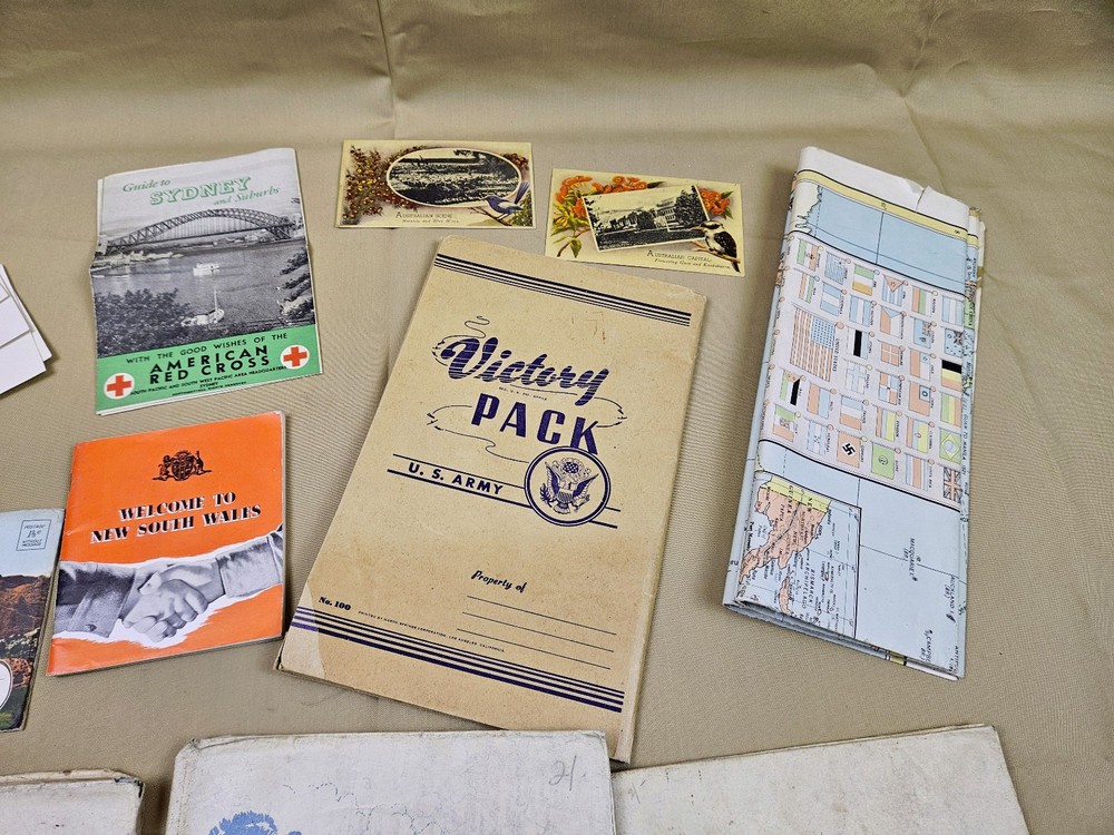 Literature & Maps from WWII footlocker