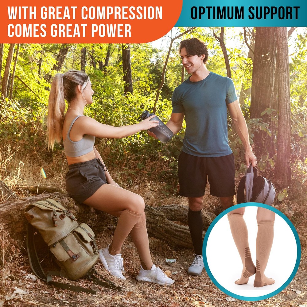 Compression Socks for Women & Men (20-30 mmHg) Support Small-Medium, Black