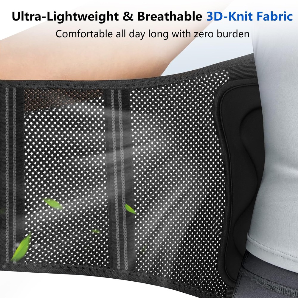Back Brace for Lower Back Pain with 8X Powerful Bionic Support System, Back S...