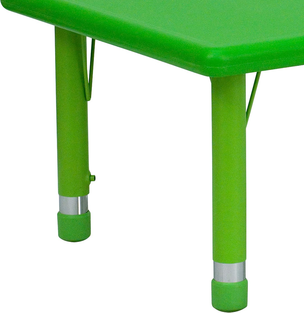 Height Adjustable Green Plastic Activity Table - 24''W x 48''L