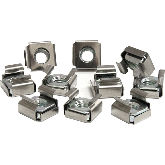 StarTech CABCAGENUTS6 50 Pkg M6 Cage Nuts for Server Rack Cabinet