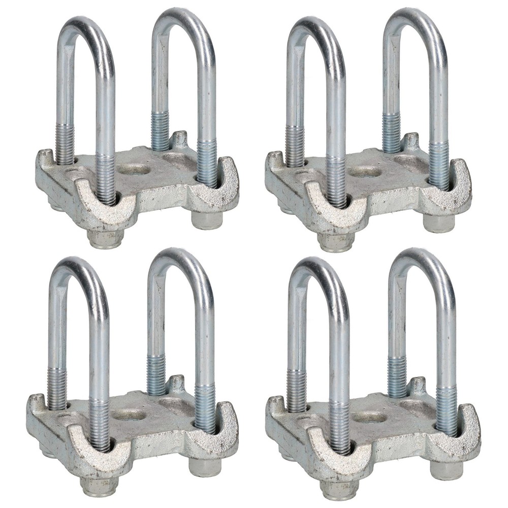 8 UBolts & 4Base Plates For Ifor Williams Trailers Single Parabolic Leaf Spring