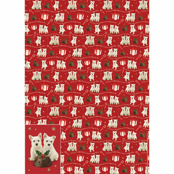 Westies Holiday Gift Wrapping Paper Assortment