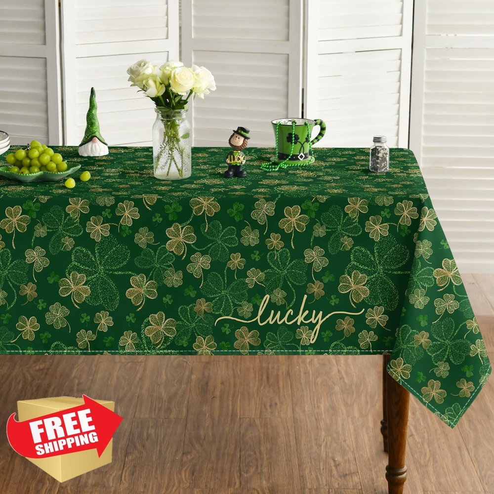 Horaldaily 60x84 Rectangular St. Patrick's Day Tablecloth