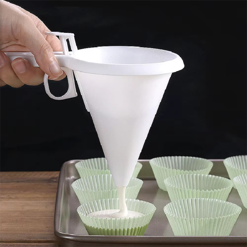 Handheld Batter Dispenser Adjustable Baking Funnel Pancake Cupcake Tool