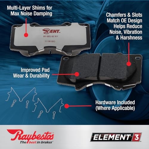 Element3 Automotive Replacement Rear Brake Pad Set for Selected 2008-2014
