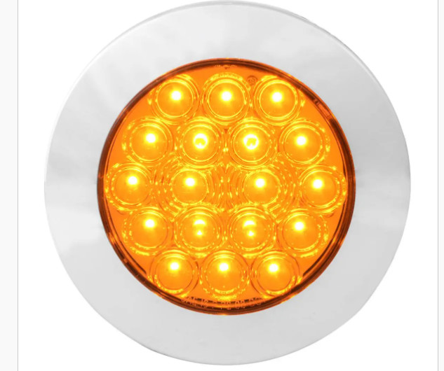 4″ FLEET FLAT SURFACE MOUNT LED LIGHT WITH CHROME TWIST & LOCK BEZEL 3 WIRES