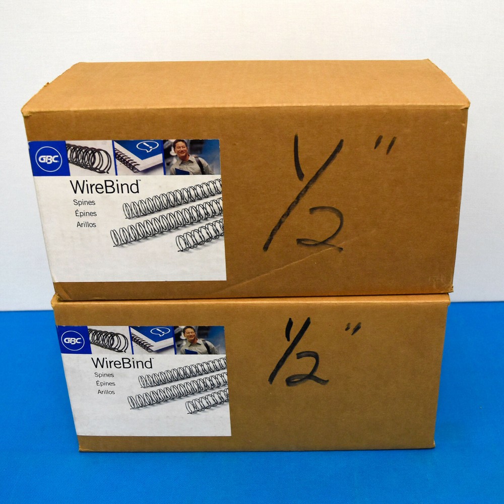 GBC WireBind Binding Spines/Spirals, 3:1 Pitch, 1/2" 100 Pack White,100 Sheets