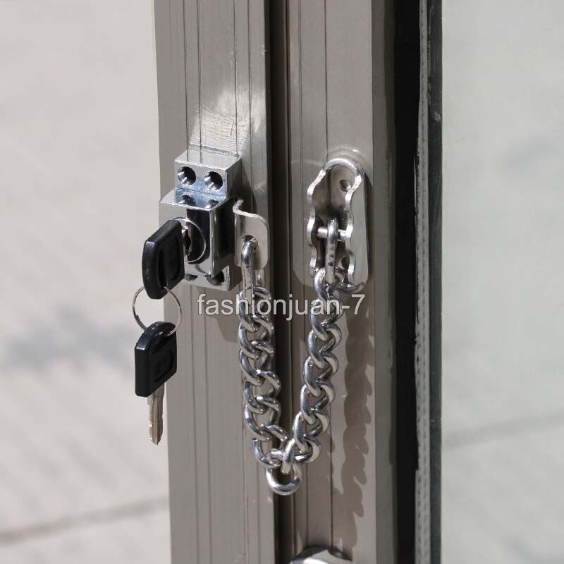 1PCS Swing Door Window Locks Prevent Baby Falling Security Chain Lock Limit Lock
