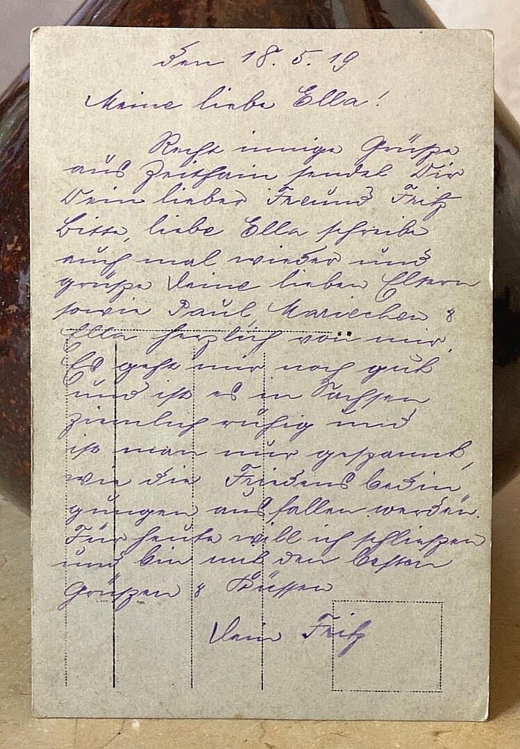 RARE! POST-WWI GERMAN FREIKORPS LÜTZOW TROOPS 1919 ID'd PHOTO POSTCARD RPPC