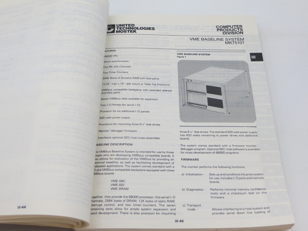 MOSTEK 1983 COMPUTER PRODUCTS DATA BOOK vintage computer tech book