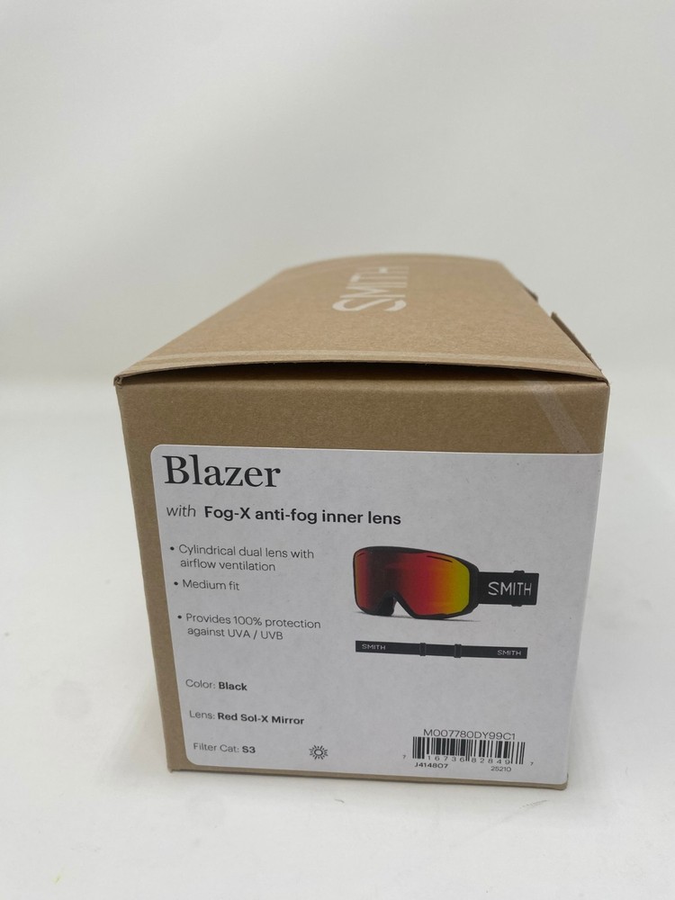 Smith Blazer Ski/Snow Goggles - Red Sol-X Mirror