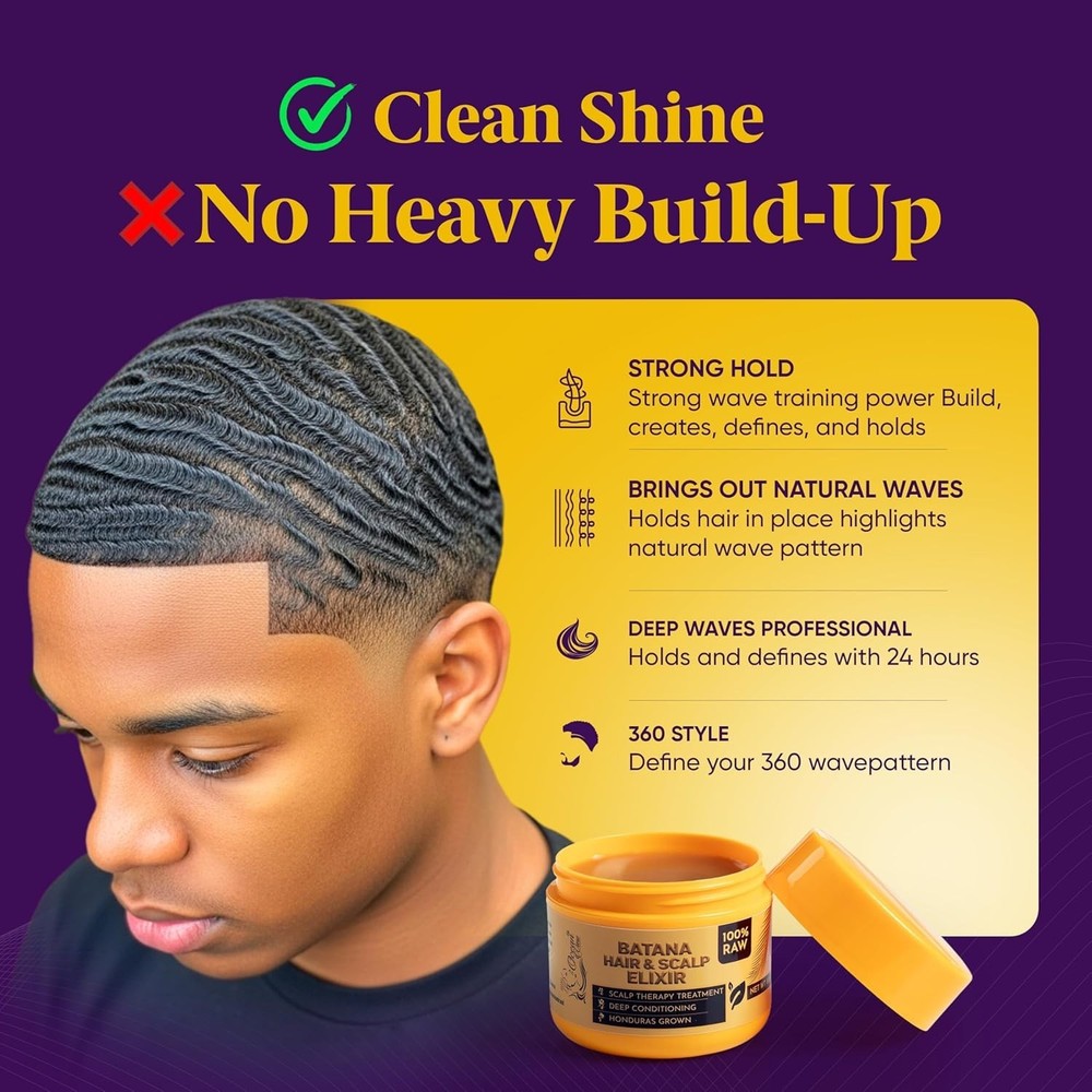 OCEAN VIEW DEEP WAVES POMADE - Premium Wave Grease, Wave Pomade for 360 Waves, S