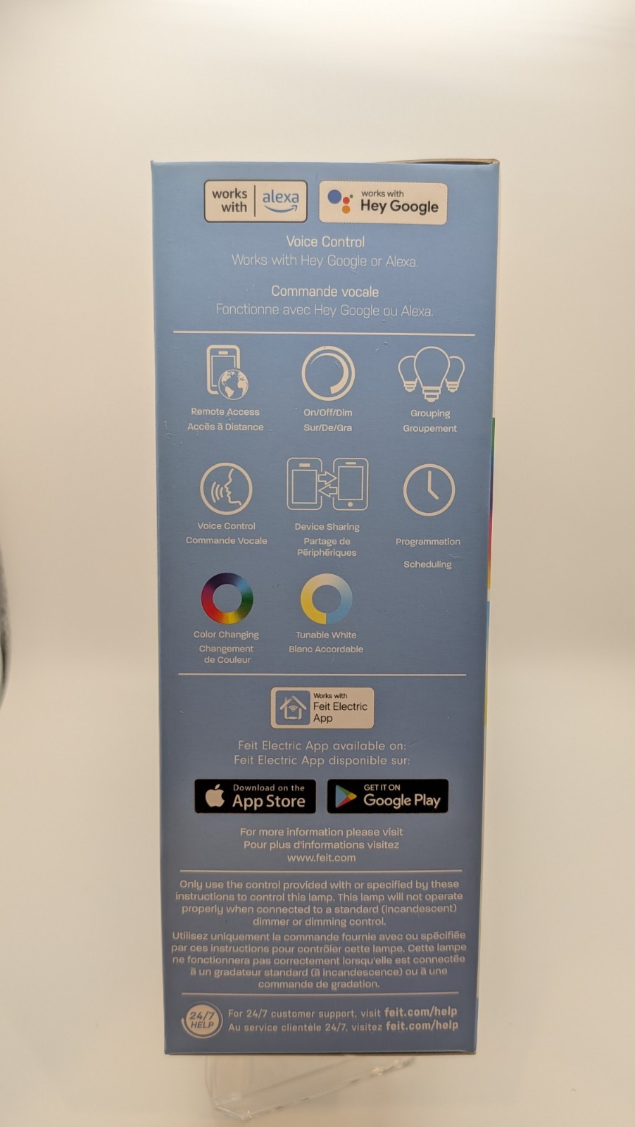 Feit Electric Smart Bulb A19 Multicolor LED 800 Lumens 9W Wi-Fi/Alexa/Google 3PK