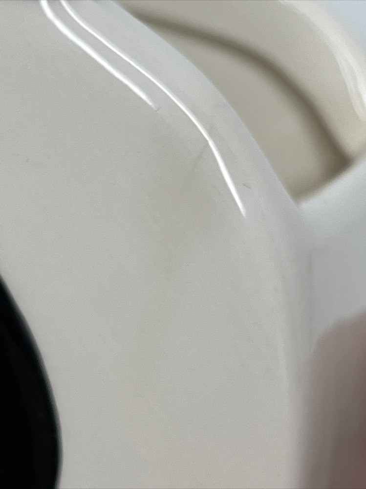 Isaac Jacobs Ceramic Panda Head 2-Section Multipurpose Organizer Caddy Vase READ