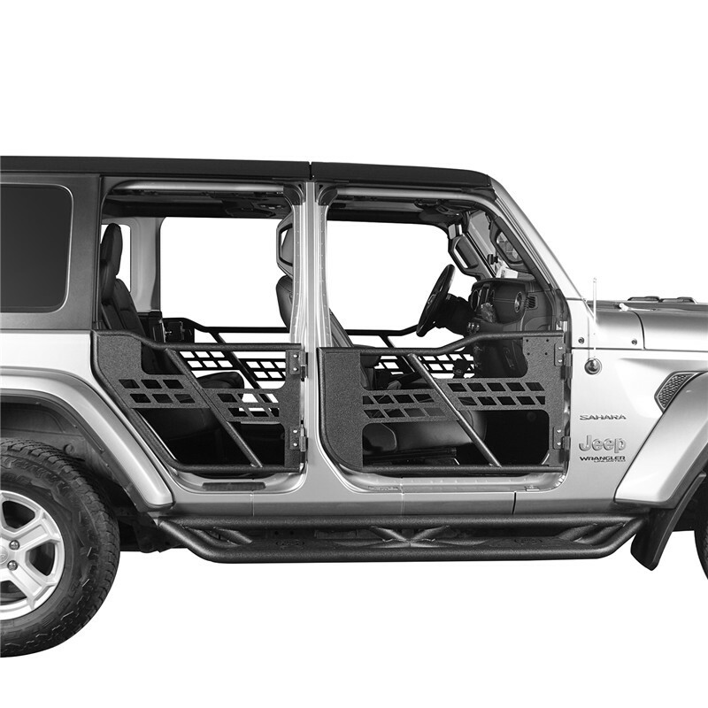 4Pcs Tubular Door Guards Tube Frames Fit Jeep Wrangler JL JT 2018-2025 4-Door