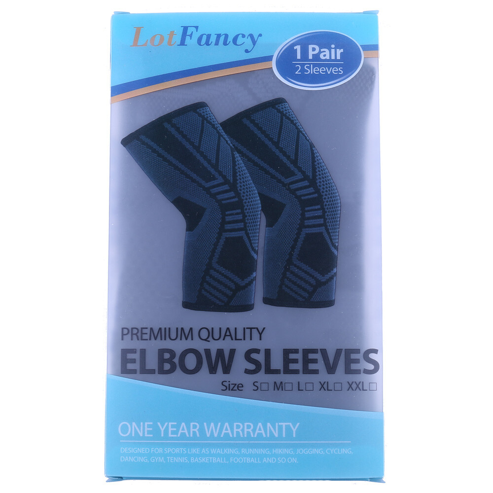 2* Elbow Brace Compression Support Sleeve Arthritis Tendonitis Reduce Joint Pain