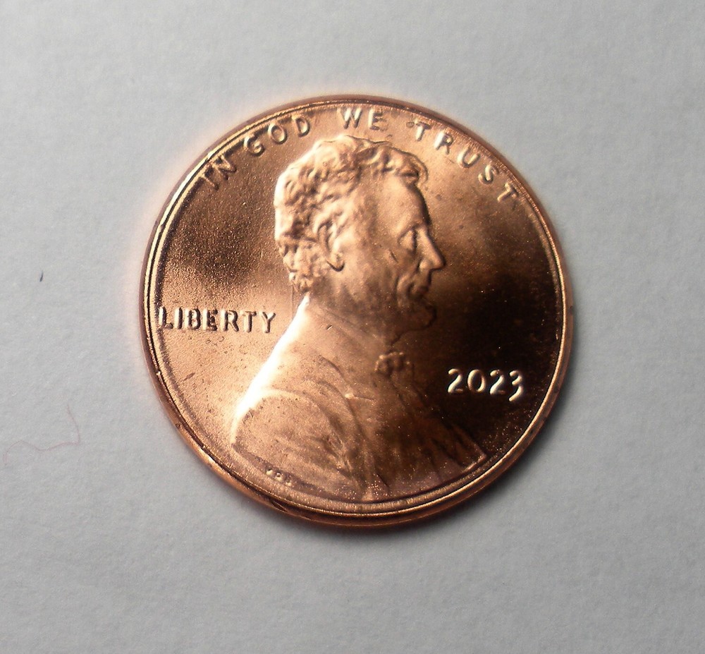 2023-P Lincoln Shield Cent Gem BU OBVERSE DIE CLASH ERROR!