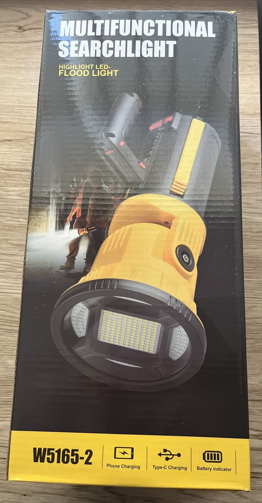 Multifuctional Searchlight Flood light Foldable Tripod Stand & Detachable Handle