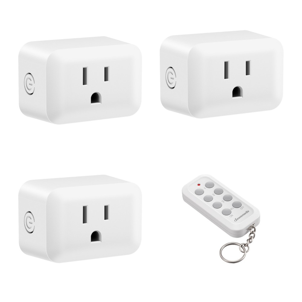DEWENWILS 4-Gang Wireless Remote Control Outlet Set - 100ft Range, UL Certified