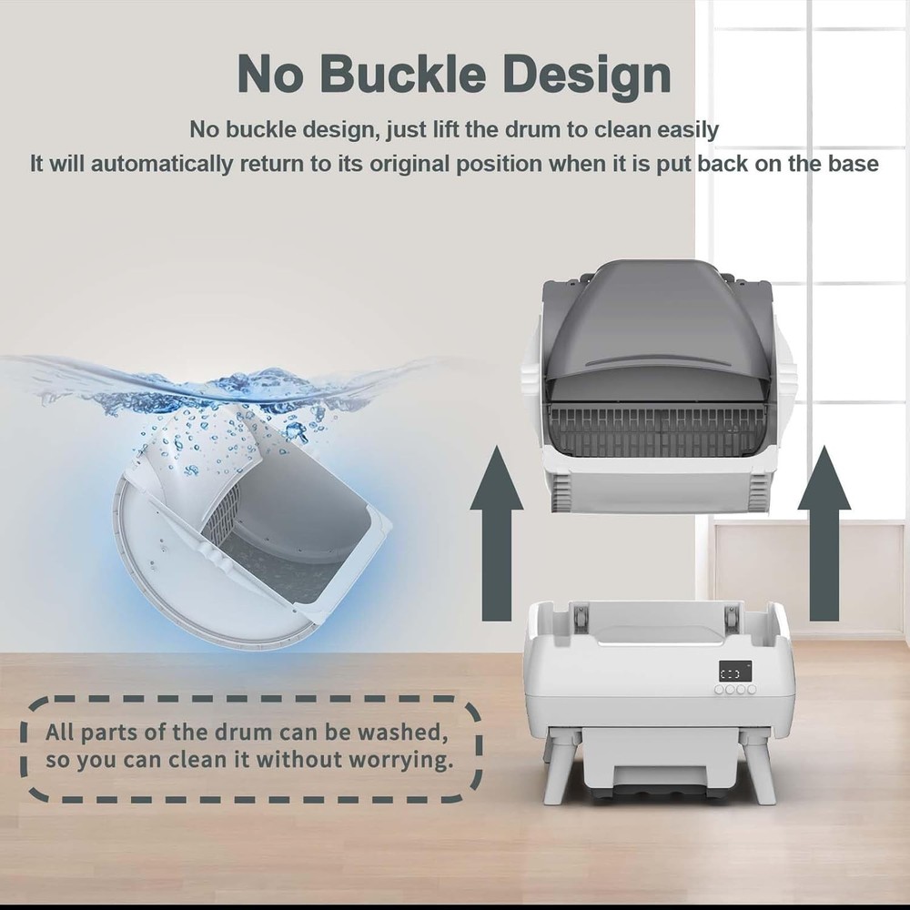 Automatic Cat Litter Box with App Control - Self-Cleaning & Safe for Medium Cats