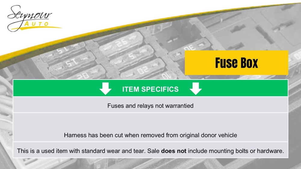 Fuse Box Engine Fits 2006 ENVOY OEM
